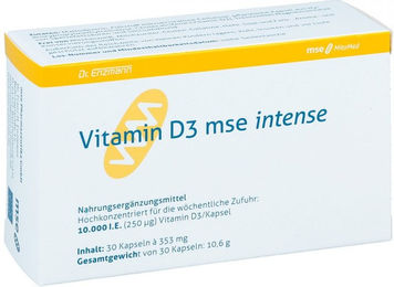 MSE intense Vitamin D3 Bio Kapseln 10000 IE – Bild 1 von 1
