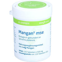 Produktbild von MSE Pharmazeutika Mangan Tabletten glutenfrei ohne Zusatzstoffe 120 Stück