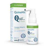 Produktbild von MSE Pharmazeutika QuinoMit Q10 Fluid mit Ubiquinol und Selen, liposomal, 30 ml Tropfen, glutenfrei und hefefrei