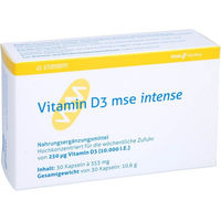 Produktbild von MSE Pharmazeutika Vitamin D3 intense 10000 IE Kapseln 30 Stück glutenfrei laktosefrei ohne Gelatine
