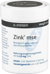 MSE Pharmazeutika Zink II MSE 1,25 mg Tabletten 120 Stück glutenfrei ohne Gelatine – Bild 1 von 1