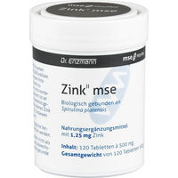 Produktbild von MSE Pharmazeutika Zink II MSE 1,25 mg Tabletten 120 Stück glutenfrei ohne Gelatine