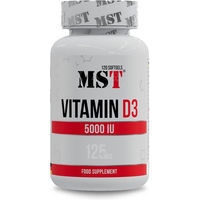 Produktbild von MST Nutrition Vitamin D3 5000 IE Kapseln für Erwachsene und Sportler ohne Zusatzstoffe 120 Stück