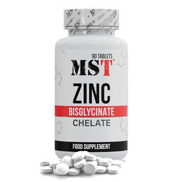 MST Nutrition Zinc Chelate Bisglycinate 25 mg Zink Tabletten ohne Zusatzstoffe 90 Stück – Bild 1 von 4