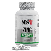 Produktbild von MST Nutrition Zinc Picolinate hochdosiert 25 mg Tabletten 200 Stück vegan