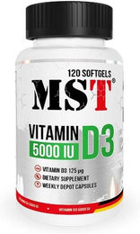 MST Vitamin D3 5000 IE Kapseln ohne Zusatzstoffe 120 Stück – Bild 1 von 2