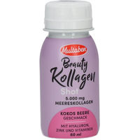Produktbild von Multaben Beauty Kollagen Shot mit 5.000 mg Meereskollagen Kokos Erdbeere Ampullen