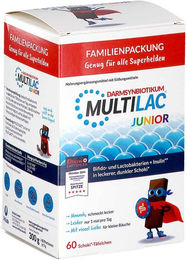 Multilac Darmsynbiotikum Junior Lutschtabletten für Kinder und Erwachsene 60 Stück – Bild 1 von 1