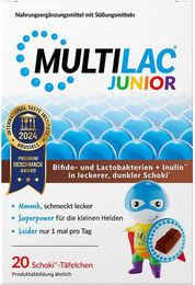 Multilac Darmsynbiotikum Junior Lutschtabletten von Unilab GmbH glutenfrei und laktosefrei für Kinder und Erwachsene 20 Stück – Bild 1 von 1