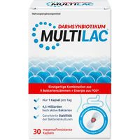 Produktbild von MULTILAC Darmsynbiotikum Unilab GmbH magensaftresistente Kapseln 30 Stück