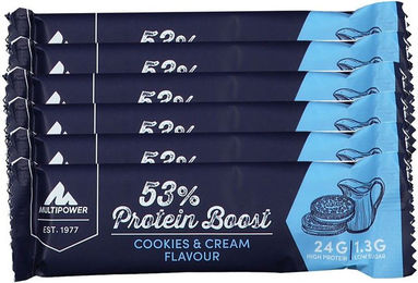 Multipower Protein Boost Riegel Cookies & Cream mit 53 % Protein – Bild 1 von 1