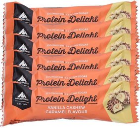 Multipower Protein Delight Proteinriegel Vanille-Cashew-Caramel zuckerfrei 210 g – Bild 1 von 1