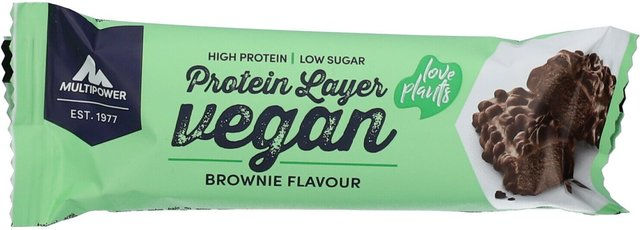 Multipower Protein Layer Riegel vegan Brownie Schokolade – Bild 1 von 2