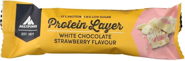 Multipower Protein Layer Riegel White Chocolate Strawberry – Bild 1 von 2
