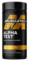 MuscleTech Alpha Test Testosteronunterstützung Vegan 120 Kapseln – Bild 1 von 1