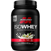 Produktbild von MuscleTech ISO Whey 100% Whey Isolat Pulver Vanille zuckerfrei 900g