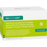 Produktbild von MyBiotik Life+ Kombipackung mit Pulver und Kapseln vegan für Kinder