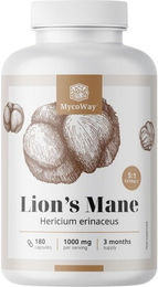 MycoWay Lion's Mane Extrakt 1000 mg Kapseln vegetarisch 180 Stück – Bild 1 von 1