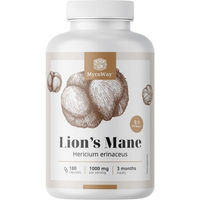 Produktbild von MycoWay Lion's Mane Extrakt 1000 mg Kapseln vegetarisch 180 Stück