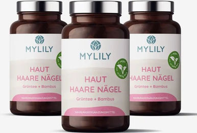 MYLILY Haut Haare Nägel Zink Biotin Selen Kombination vegan Kapseln 3er Vorratspack – Bild 1 von 2
