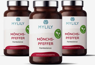MYLILY Mönchspfeffer Kräuter-Komplex Kapseln vegan ohne Zusatzstoffe 3er Vorratspack – Bild 1 von 2