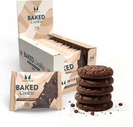 Myprotein Baked Protein Cookie Doppel Schokoladen Chip Vegan 12 x 75g – Bild 1 von 1