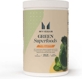 Myprotein Green Superfoods Mischung mit Inulin Pulver Pfirsich & Mango 50 Portionen vegan vegetarisch – Bild 1 von 1