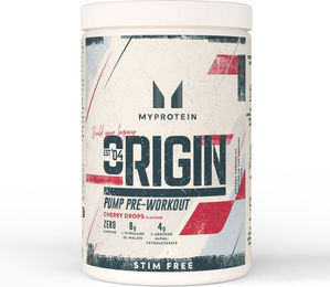 Myprotein Origin Pump Pre-Workout Stim-Free Pulver Cherry Drops 630 g für 30 Portionen vegan vegetarisch – Bild 1 von 2