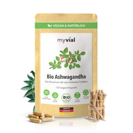 myvial Ashwagandha 500 mg Kapseln 120 Stück vegan – Bild 1 von 4
