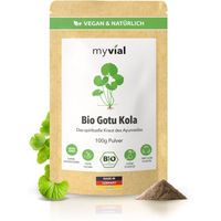 Produktbild von myvial Bio Gotu Kola Pulver Centella asiatica 100 g vegan und ohne Zusatzstoffe