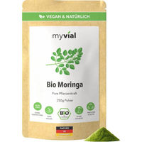 Produktbild von myvial Bio Moringa Pulver vegan und ohne Zusatzstoffe