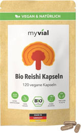myvial Bio Reishi Kapseln mit Fruchtkörperpulver vegan und ohne Zusatzstoffe 120 Stück – Bild 1 von 1