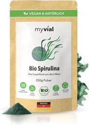 myvial Bio Spirulina Pulver 250 g vegan und ohne Zusatzstoffe – Bild 1 von 1