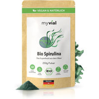 Produktbild von myvial Bio Spirulina Pulver 250 g vegan und ohne Zusatzstoffe