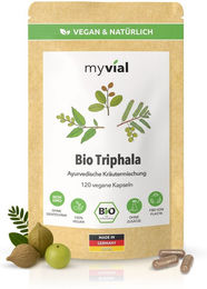 myvial Bio Triphala Kapseln mit Kräuter-Komplex, vegan und ohne Zusatzstoffe, 120 Stück – Bild 1 von 1