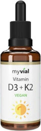 myvial Vitamin D3 K2 Tropfen 1000 I.E. vegan mit Flechtenextrakt ohne Zusatzstoffe – Bild 1 von 1