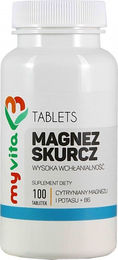 MyVita Magnesium Contraction Tabletten mit Magnesium Citrat, Kalium und Vitamin B6, 100 Stück – Bild 1 von 1