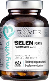 MyVita SILVER Selenium FORTE Selenmethionin Kapseln vegan ohne Zusatzstoffe 60 Stück – Bild 1 von 1