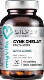 MyVita Silver Zinkdiglycinat Zinkchelat 15 mg Kapseln 120 Stück ohne Zusatzstoffe – Bild 1 von 1