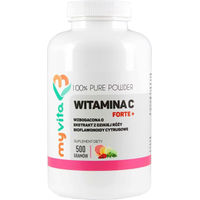 Produktbild von MyVita Vitamin C Forte Pulver mit Ascorbinsäure und Hagebuttenextrakt 500g ohne Zusatzstoffe