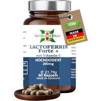 Produktbild von MYVITALITYPLUS Lactoferrin Forte Kapseln mit 200 mg Lactoferrin und 80 mg Vitamin C laktosefrei und glutenfrei