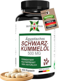 MyVitalityPlus Schwarzkümmelöl Kapseln ohne Zusatzstoffe 450 Stück – Bild 1 von 4