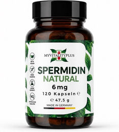 MYVITALITYPLUS Spermidin Natural Kapseln ohne Zusatzstoffe 120 Stück – Bild 1 von 1