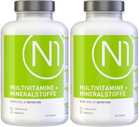 N1 Multivitamin A–Z Tabletten für Sportler und Senioren vegetarisch glutenfrei laktosefrei ohne Zusatzstoffe – Bild 1 von 2