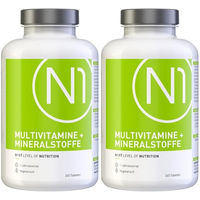 Produktbild von N1 Multivitamin A–Z Tabletten für Sportler und Senioren vegetarisch glutenfrei laktosefrei ohne Zusatzstoffe