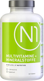 N1 Multivitamin A–Z Vitamine und Mineralstoffe Tabletten für Erwachsene und Senioren vegetarisch glutenfrei laktosefrei 365 Stück – Bild 1 von 2