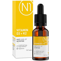 Produktbild von N1 Vitamin D3 K2 Tropfen Vegan Vegetarisch Glutenfrei Laktosefrei Ohne Zusatzstoffe