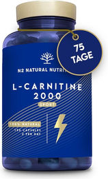 N2 Natural Nutrition L-Carnitin Kapseln glutenfrei und laktosefrei 150 Stück – Bild 1 von 3