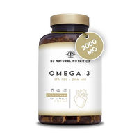 Produktbild von N2 Natural Nutrition Omega 3 Kapseln mit 1200 mg Fischöl, glutenfrei und laktosefrei, 120 Kapseln