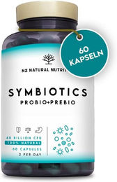 N2 Natural Nutrition Symbiotics Probio +Prebio Kapseln glutenfrei laktosefrei zuckerfrei ohne Zusatzstoffe 60 Stück – Bild 1 von 3